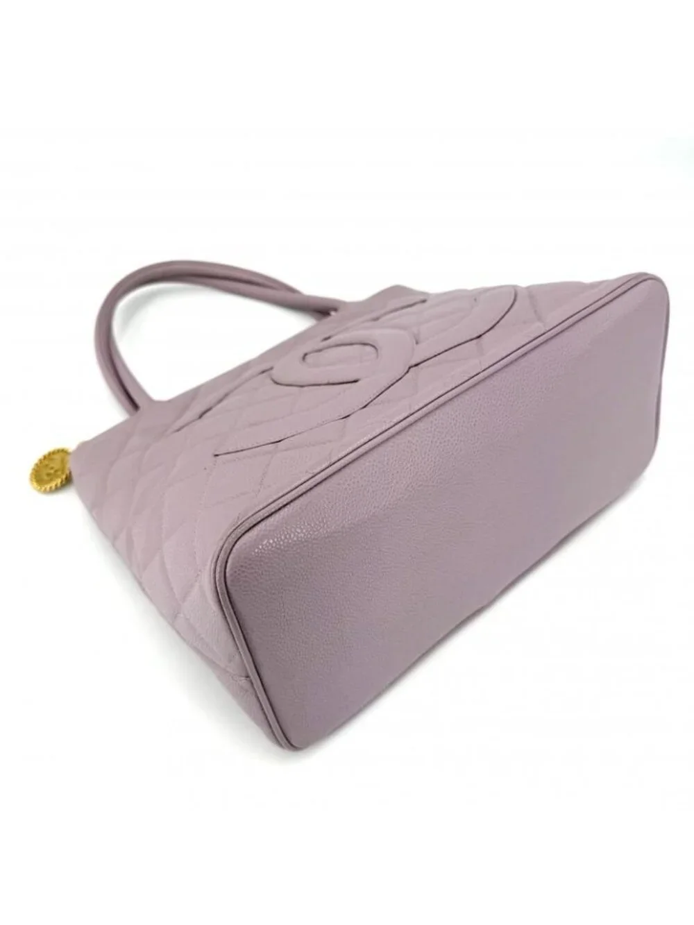 ★SOLD★ Chanel Handbag Quilted Medallion Tote CC Logo Shoulder Caviar Leather - Picture 3 of 14